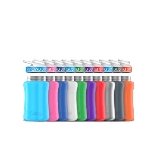 12 Oz Stainless Steel Water Bottle With Ergonomic Comfort Grip Lid 1