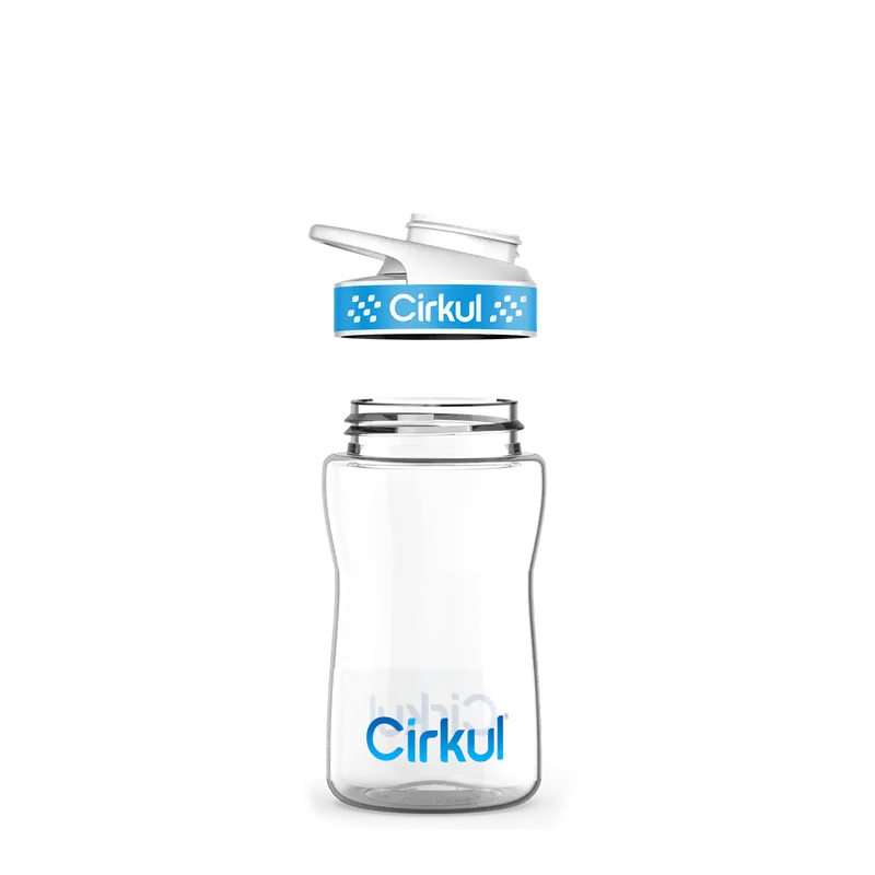 12Oz Lightweight Plastic Bottle With Blue Comfort-Grip Lid 1