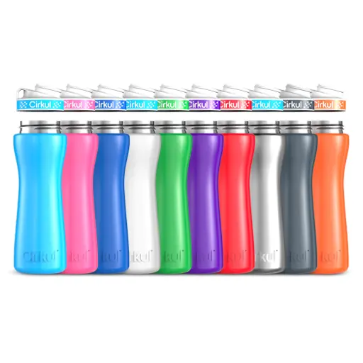 22 Oz Stainless Steel Water Bottle With Ergonomic Comfort Grip Lid 1