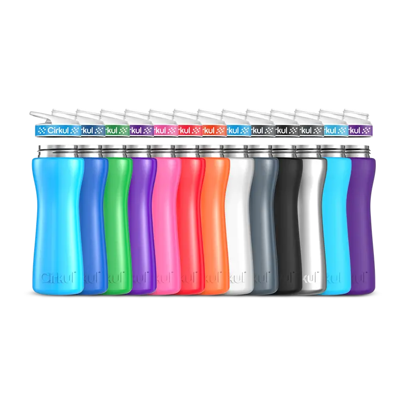22 Oz Stainless Steel Water Bottle With Ergonomic Comfort Grip Lid 1