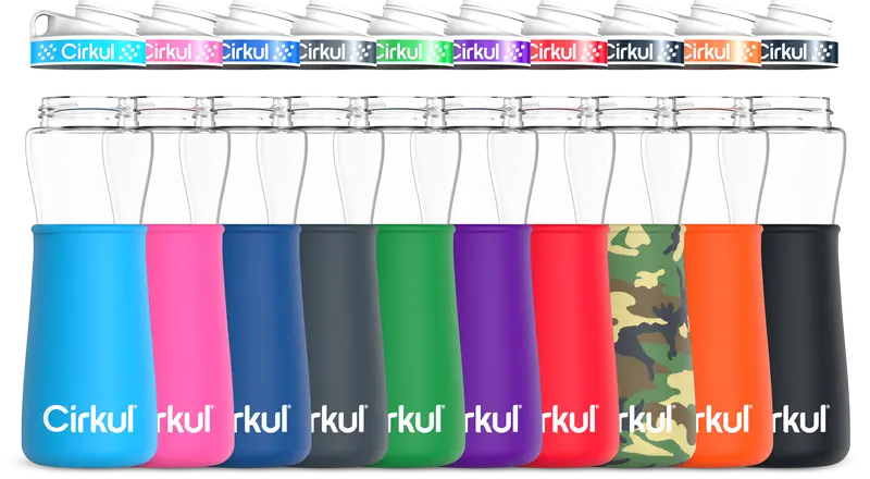 22Oz Plastic Bottle With Ergonomic Lid And Insulated Chill Sleeve 1