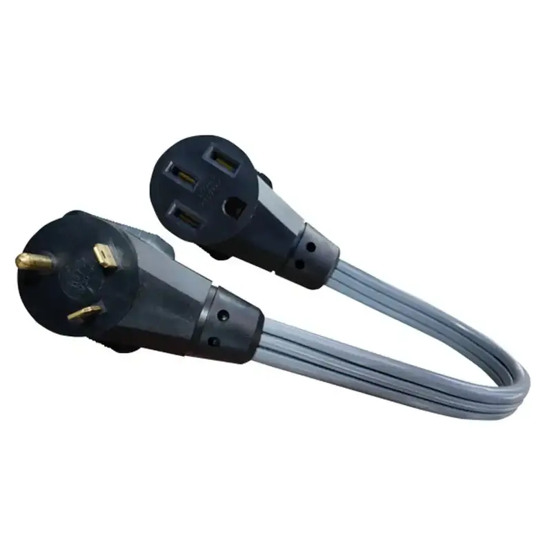 30/50-Amp Flat Wire Rv Power Adapter – Heavy-Duty Dual-Amperage Converter 1