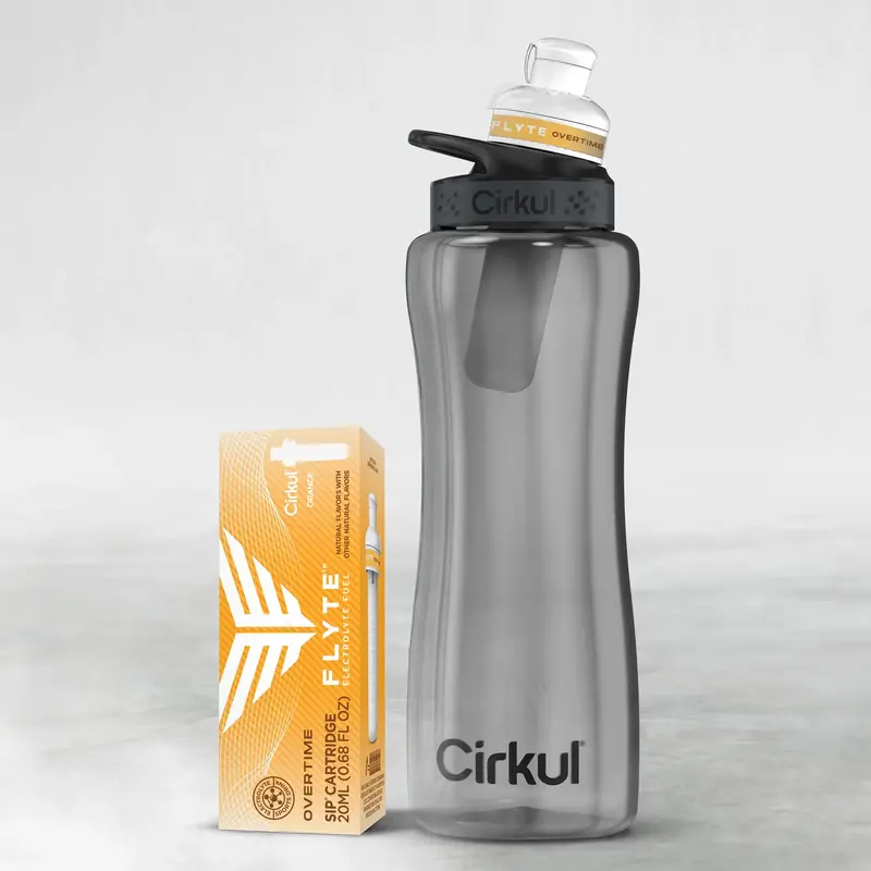 32Oz Black Tint Cirkul Bottle With Gray And Black Lid 2.0 Bundle 1