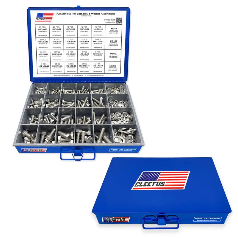 600-Piece Metric Stainless Steel Bolt, Nut & Washer Kit 1