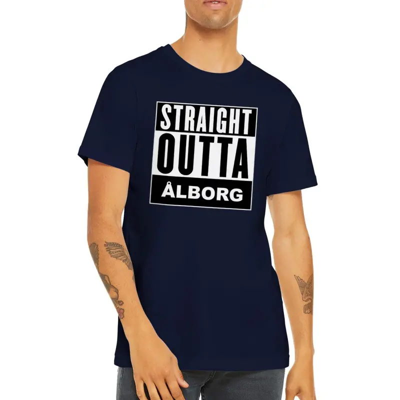 Aalborg-Inspired T-Shirt: 'Straight Outta Ålborg' – Premium Unisex Fit 1