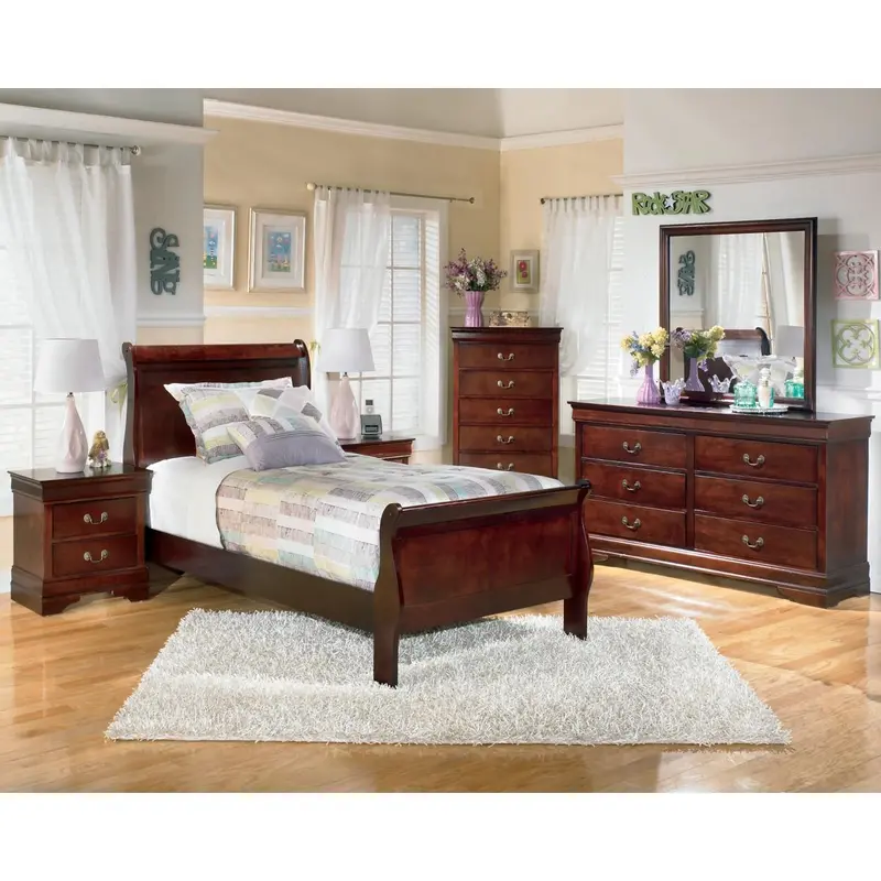 Alisdair Twin Sleigh Bedroom Set – 4-Piece Ashley Signature Design 1