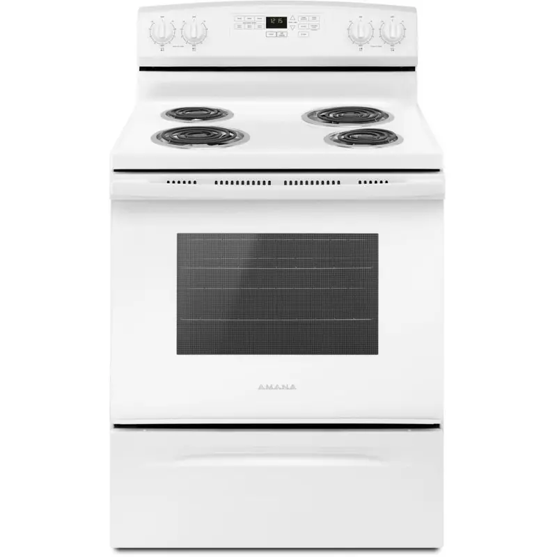 Amana 30-Inch Freestanding Electric Range With Smooth Surface – Yacr4503Sfw 1