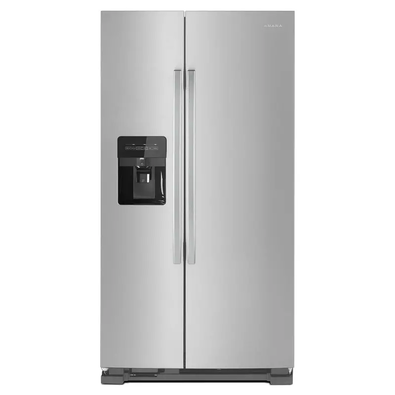 Amana 33-Inch 21 Cu. Ft. Side-By-Side Refrigerator With External Ice And Water Dispenser – Asi2175Grs 1