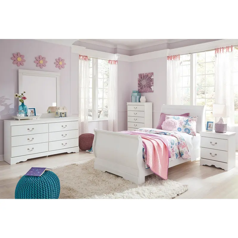 Anarasia Twin Sleigh Bedroom Set – 6-Piece Ashley Signature Design 1