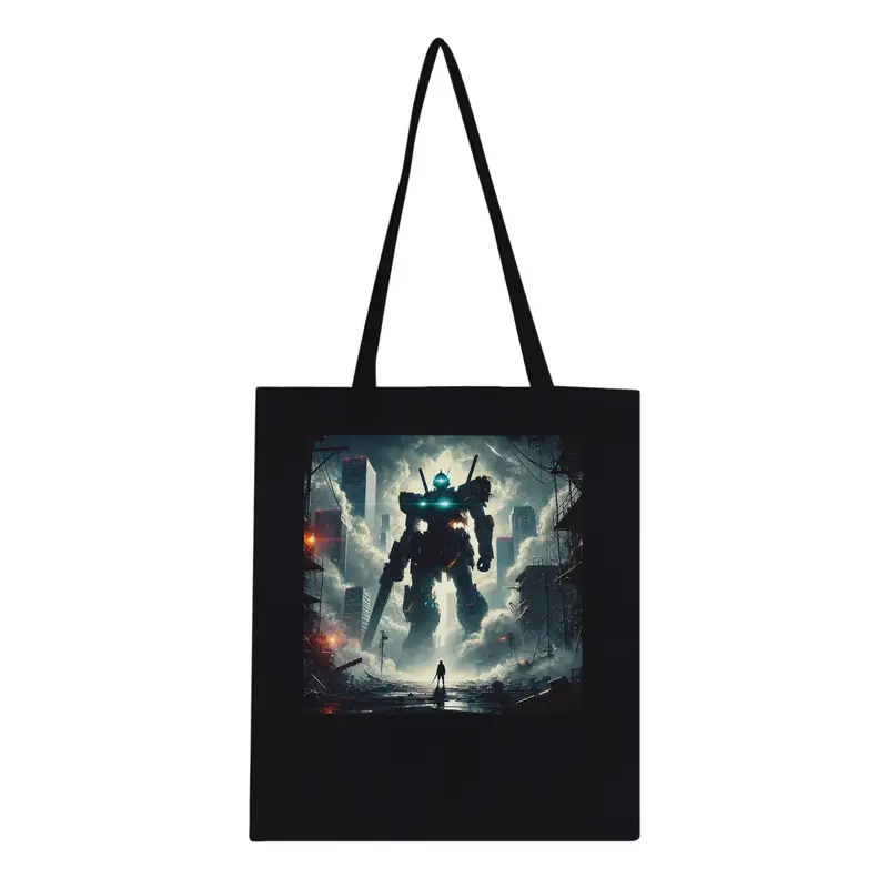 Anime Mecha Tote Bag – Classic Canvas Carryall With Vibrant Mecha Artwork 4