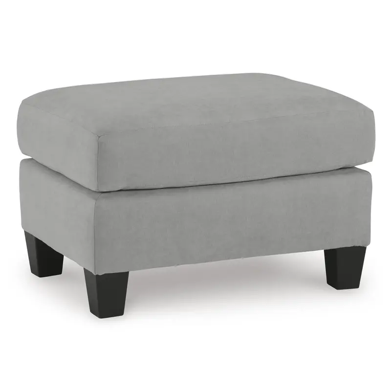 Ashley Adlai Ottoman – Matching Footstool With Padded Top And Neutral Fabric Finish 1