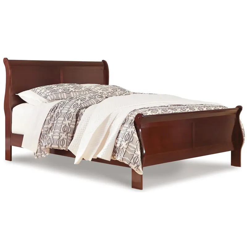 Ashley Alisdair California King Sleigh Bed – Curved Headboard & Solid Wood Construction 1