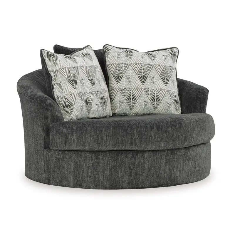 Ashley Biddeford Oversized Swivel Accent Chair – Rotating Lounge Seat 1