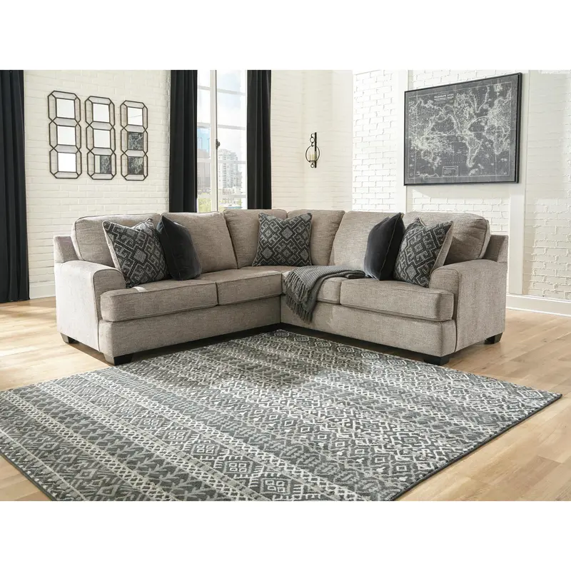 Ashley Bovarian 2-Piece Fabric Sectional Sofa – Compact Comfort 1