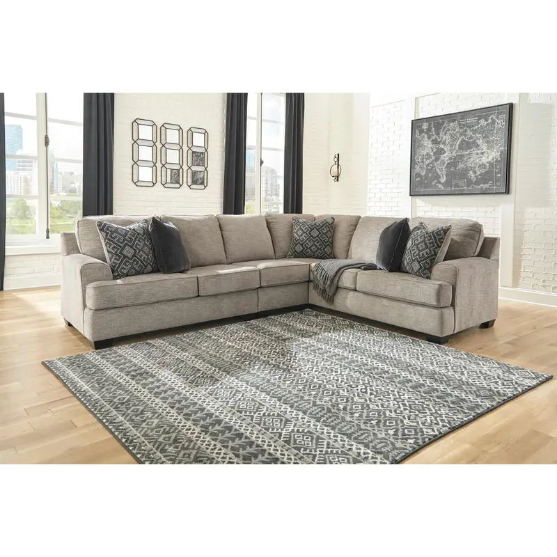 Ashley Bovarian 3-Piece Fabric Sectional – L-Shaped Seating Arrangement 1