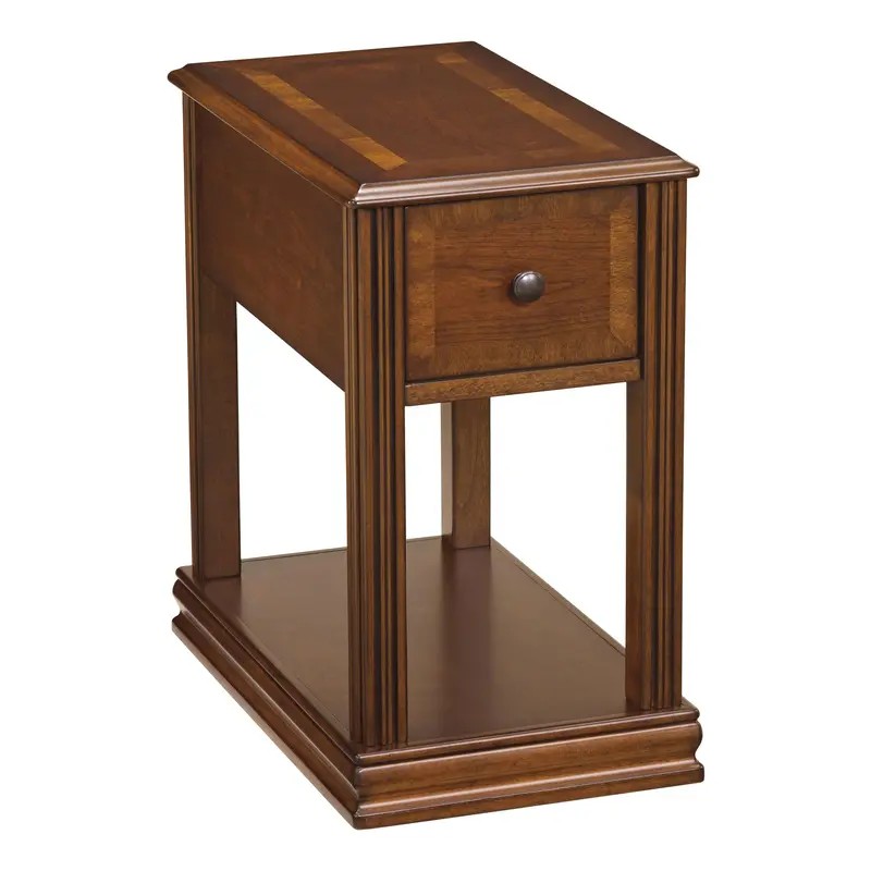 Ashley Breegin End Table – Round Accent Table With Shelf 1
