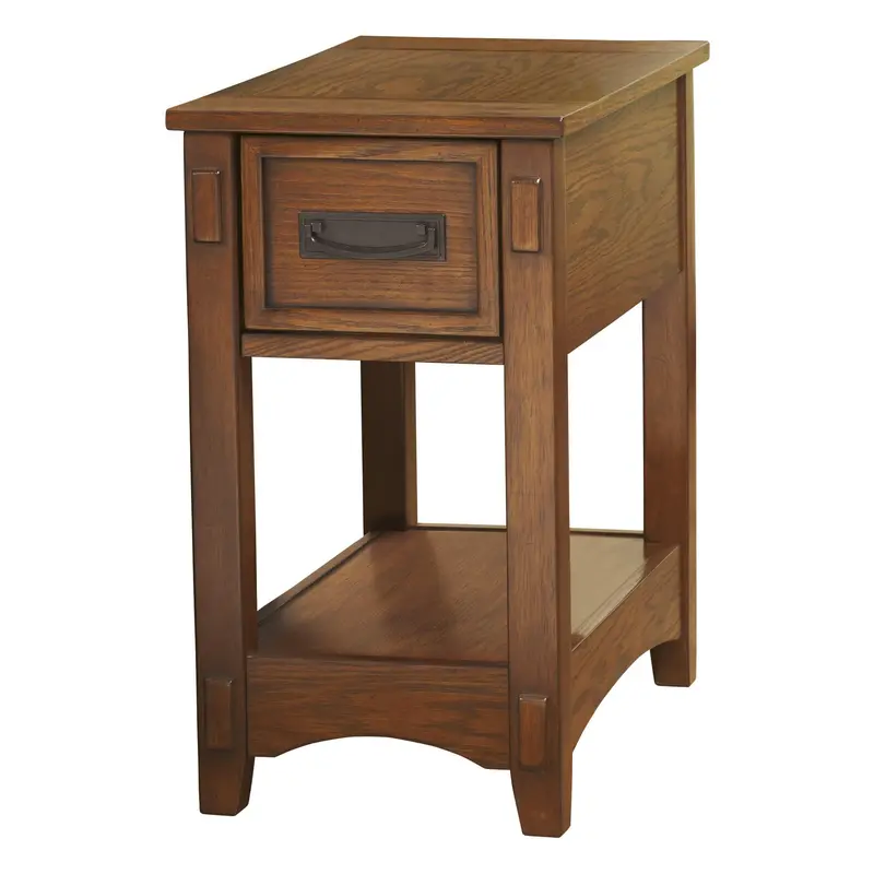 Ashley Breegin End Table With Lift-Top Storage And Rustic Finish 1