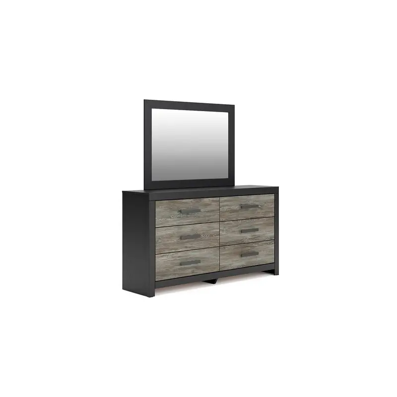 Ashley Broachmyn Pcb1118-31/36 Six-Drawer Dresser With Coordinating Mirror 1