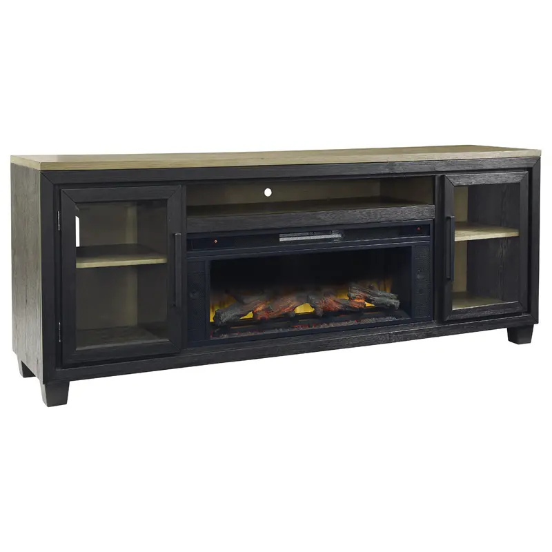 Ashley Foyland W989W1 83-Inch Tv Stand With Built-In Electric Fireplace 1
