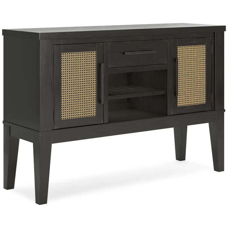 Ashley Galliden D841-60 Solid Wood Dining Server With Shelving And Drawers 1