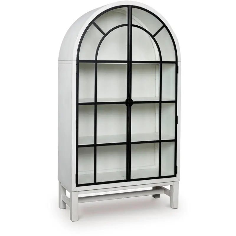 Ashley Greddinton Low Display Cabinet – Compact Curio With Adjustable Shelving 1