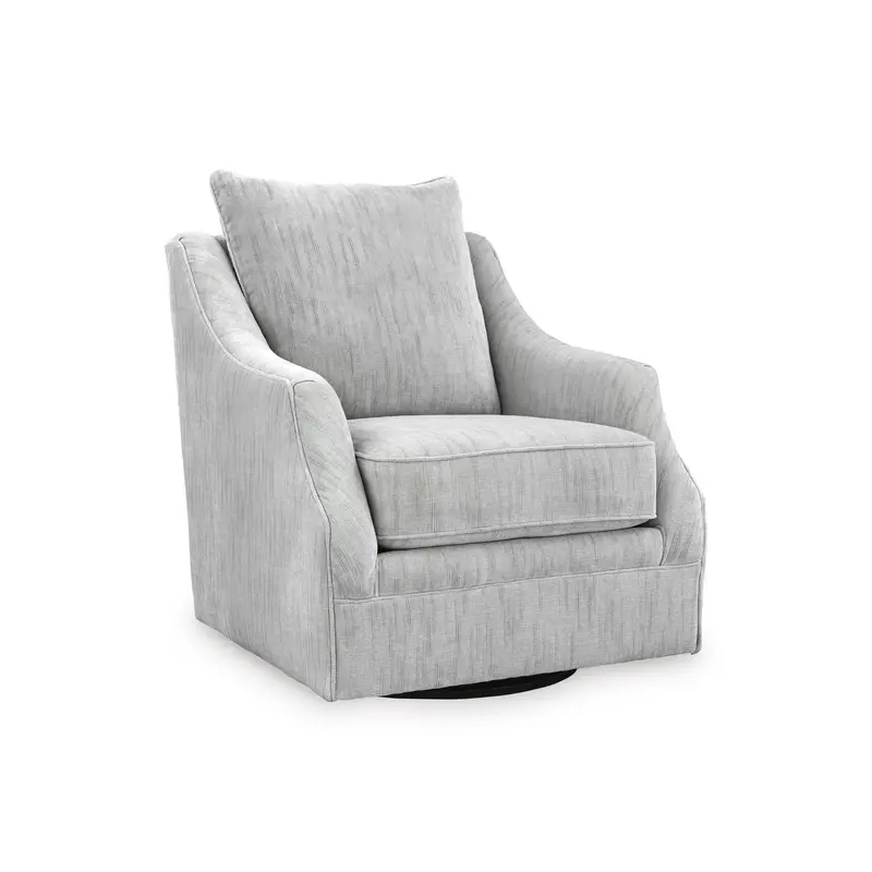 Ashley Gubbins Swivel Fabric Accent Chair – Contemporary Round Base Lounge Chair (A3000818) 1