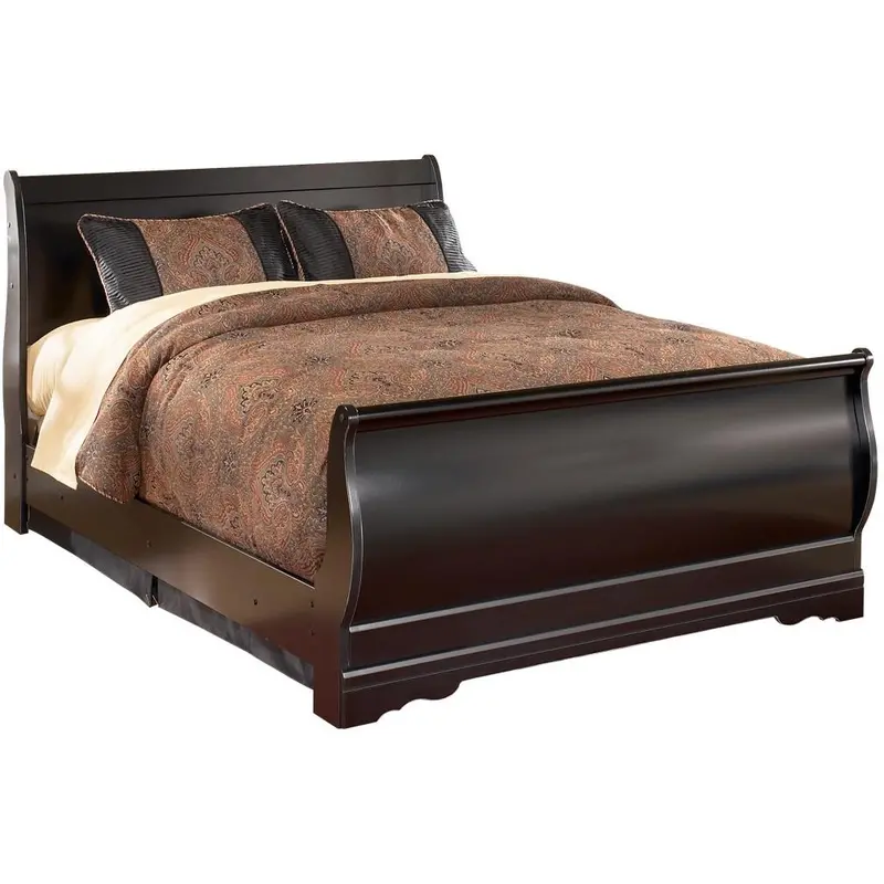 Ashley Huey Vineyard Full Sleigh Bed With Ornate Scrollwork And Distressed Finish 1