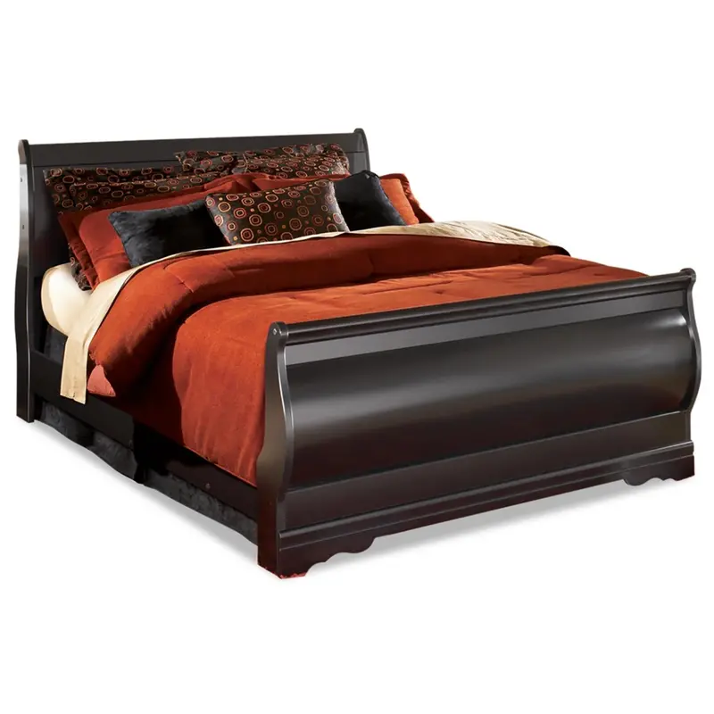 Ashley Huey Vineyard Queen Sleigh Bed Frame – Elegant Curved Design 1