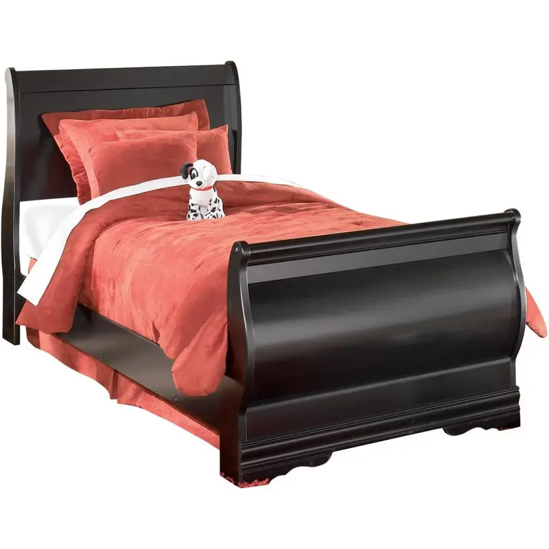 Ashley Huey Vineyard Twin Sleigh Bed With Curved Rails And Vintage Charm 1