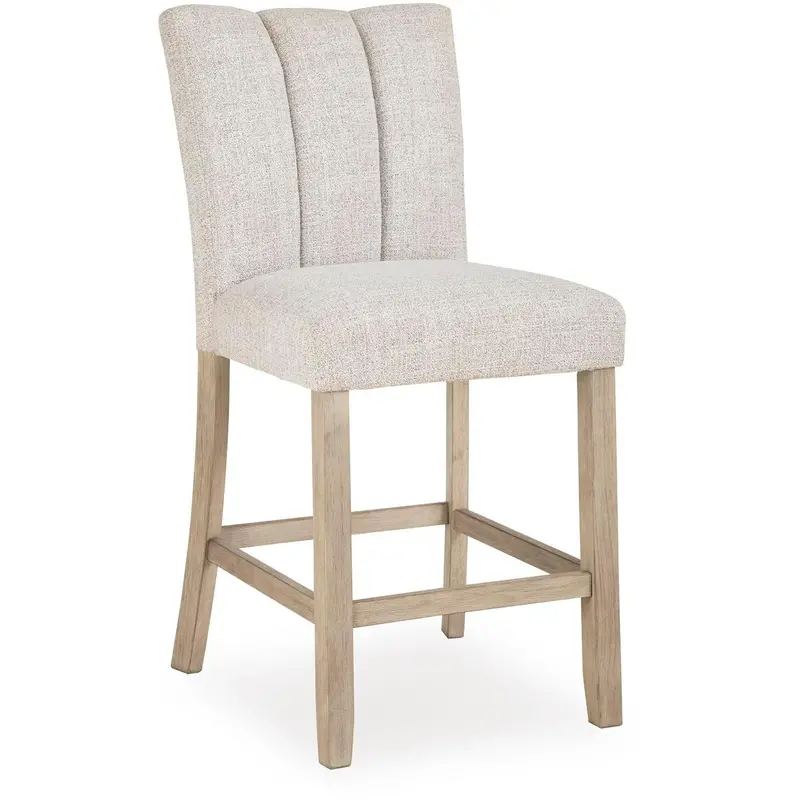 Ashley Larawyn Counter Height Stool – Upholstered Bar Seat With Wooden Legs (Pcd575-124) 1
