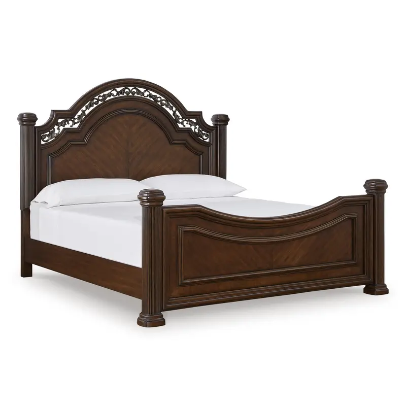 Ashley Lavinton B764B10 California King Poster Bed – Stately Tall-Post Bedroom Anchor 1