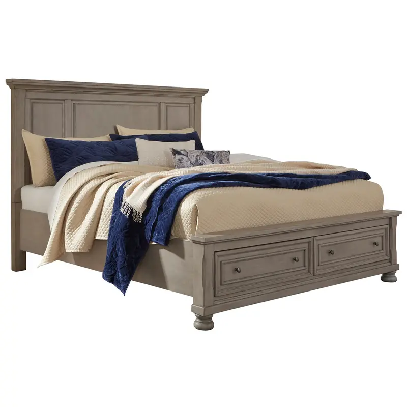 Ashley Lettner B733B33 King Panel Bed With Integrated Under-Bed Storage 1
