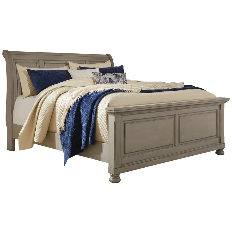 Ashley Lettner B733B34 King Sleigh Bed With Curved Headboard And Solid Construction 1