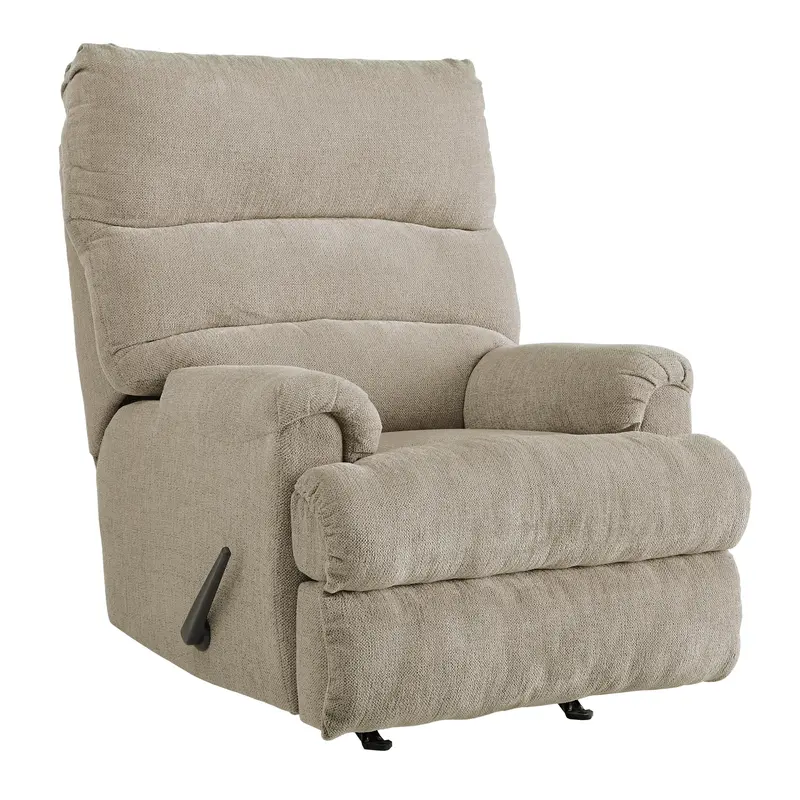 Ashley Man Fort Rocker Recliner – Plush Fabric Lounge Chair 1