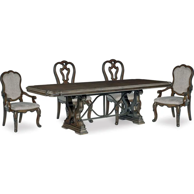 Ashley Maylee 5-Piece Dining Set – Compact Round Table With Upholstered Side Chairs 1