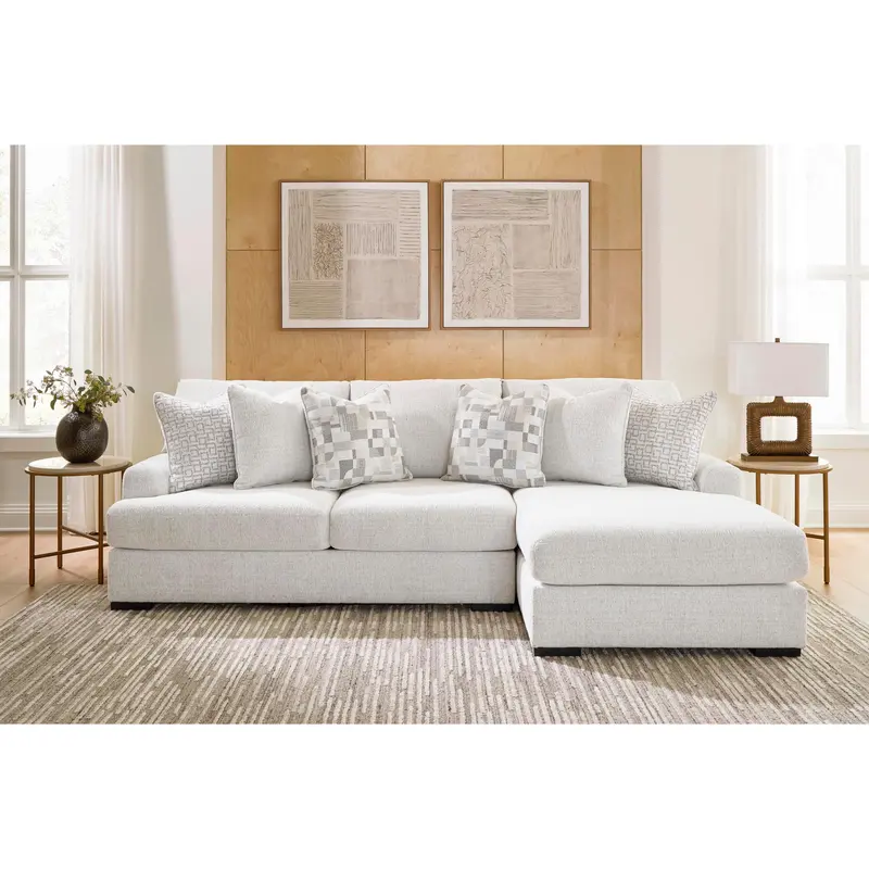 Ashley Misty-Lakes Stationary Fabric Sofa – Clean-Line Three-Seater 1