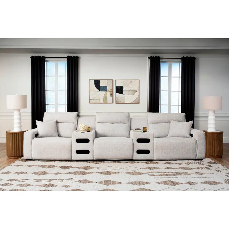 Ashley Modmax Ii 5-Piece Power Reclining Sectional – Audio Console Pair (65907S13) 1