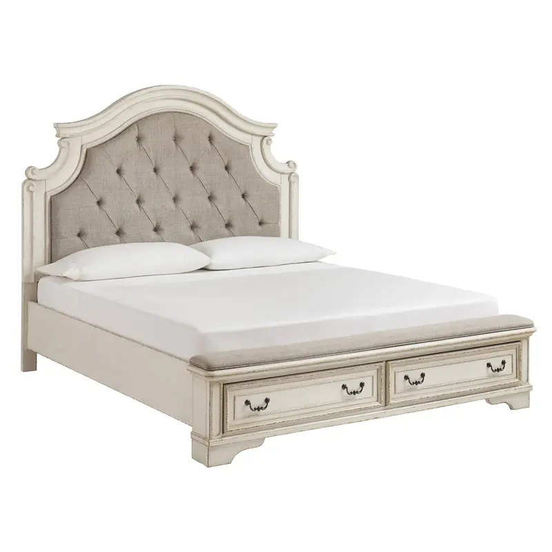 Ashley Realyn B743B21 California King Upholstered Bed – Soft-Headboard Luxury Design 1