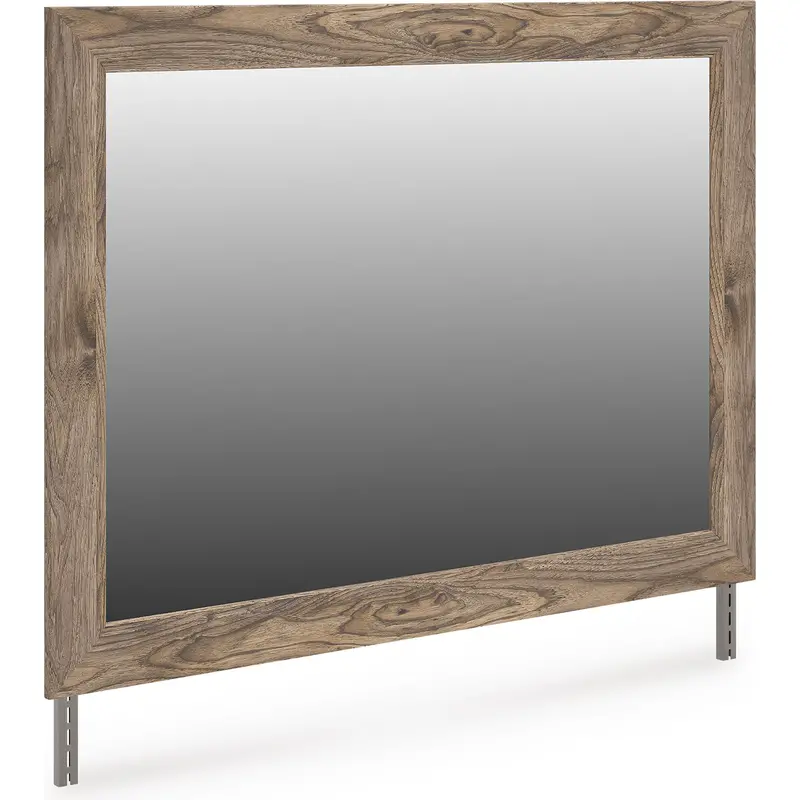 Ashley Rusticott Rectangular Bedroom Mirror With Wood Frame 1
