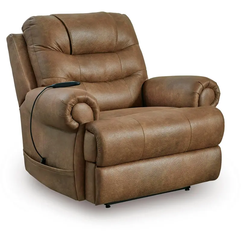 Ashley Signature Design Revived & Restored Leather-Look Lift Chair – Heated Recliner (Pc8240712) 1