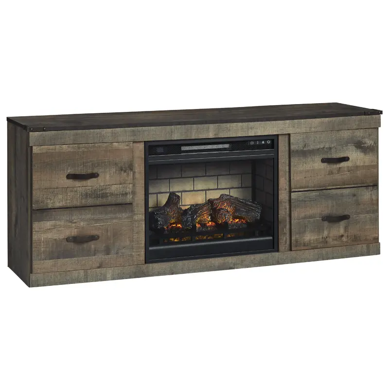 Ashley Trinell Ew0446W8 Contemporary Tv Stand Featuring Electric Fireplace 1