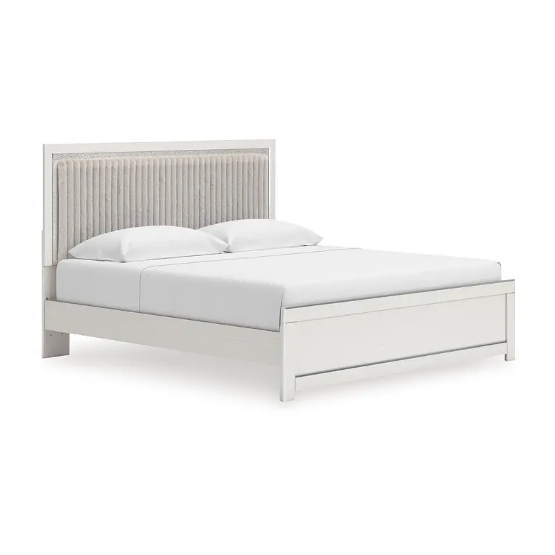 Ashley Zuraleus Pcb3381B8 King Upholstered Panel Bed – Modern Fabric Design 1