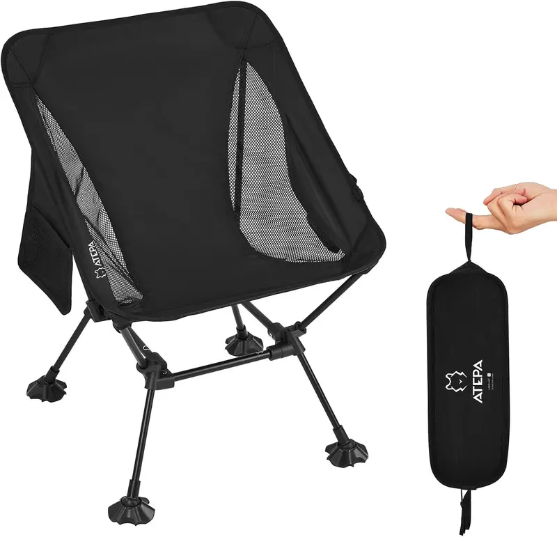 Atepa Ultralight Portable Camping Chair – Compact Foldable Design (Medium Size) 1