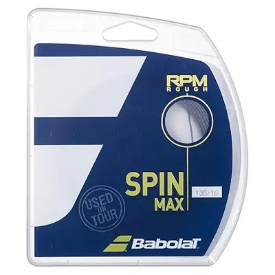 Babolat Rpm Rough Tennis String – Spin-Focused 130/16 Gauge In Dark Gray 1