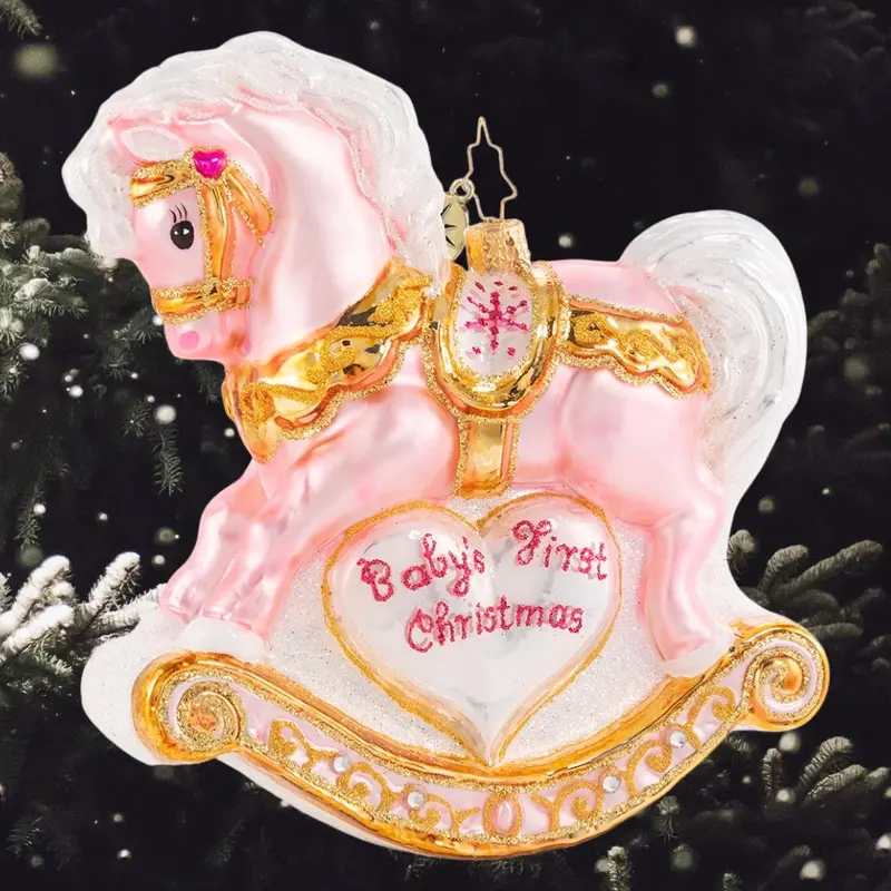 Baby'S First Christmas Filly Ornament 1