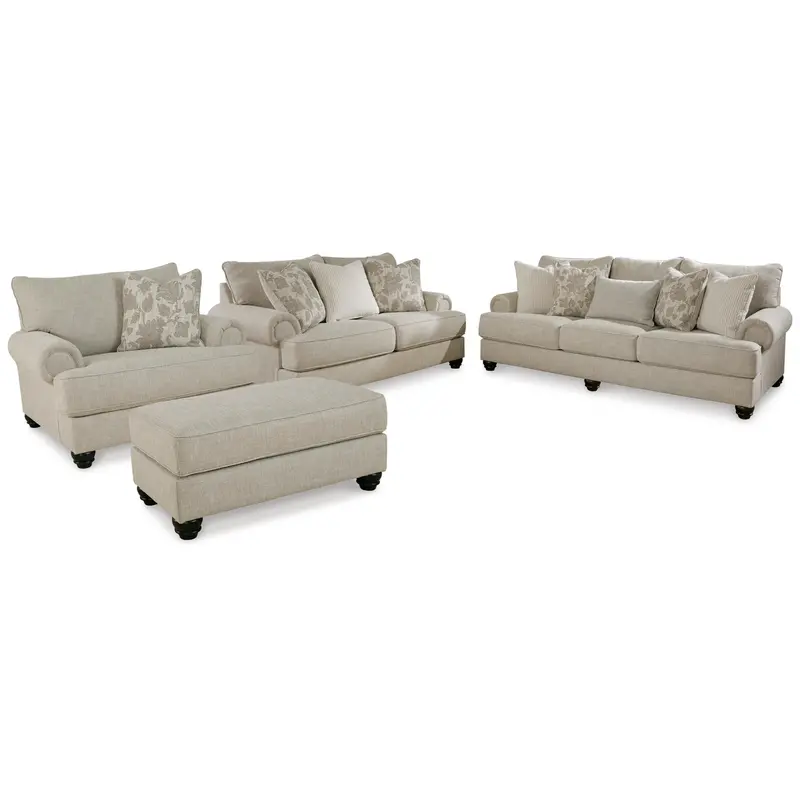 Benchcraft Asanti 13201U4 Four-Piece Living Room Ensemble (Sofa, Loveseat, Oversized Chair, Ottoman) 1