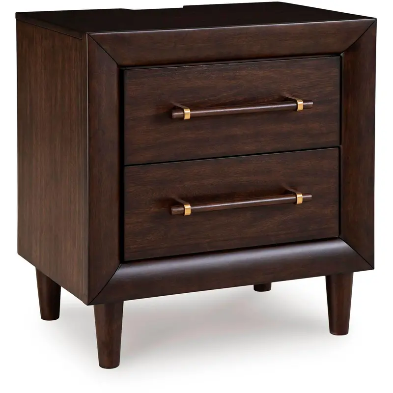 Benchcraft Dantenton Two-Drawer Nightstand – Matching Finish, Compact Bedroom Accent 1