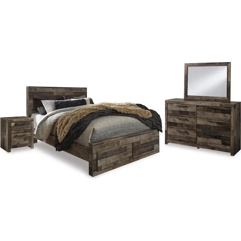 Benchcraft Derekson 7-Piece King Storage Bedroom Set With Lift-Up Drawers (B200B51) 1