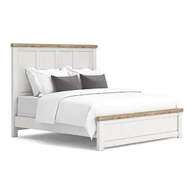 Benchcraft Savonport King-Size Panel Bed Frame – Modern Farmhouse Style 1