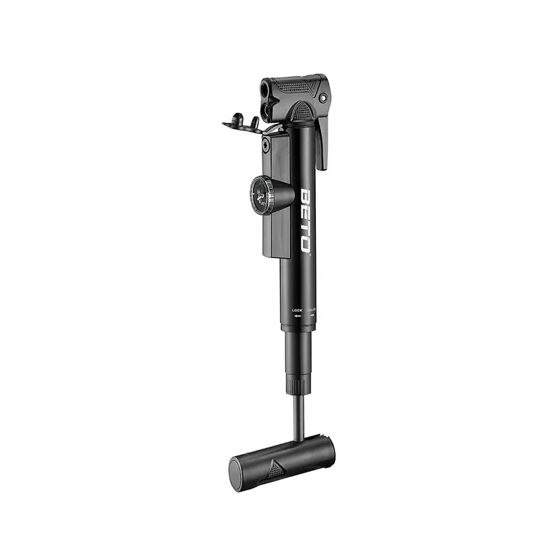 Beto Cld-038G Mini Bike Pump With Built-In Pressure Gauge 1